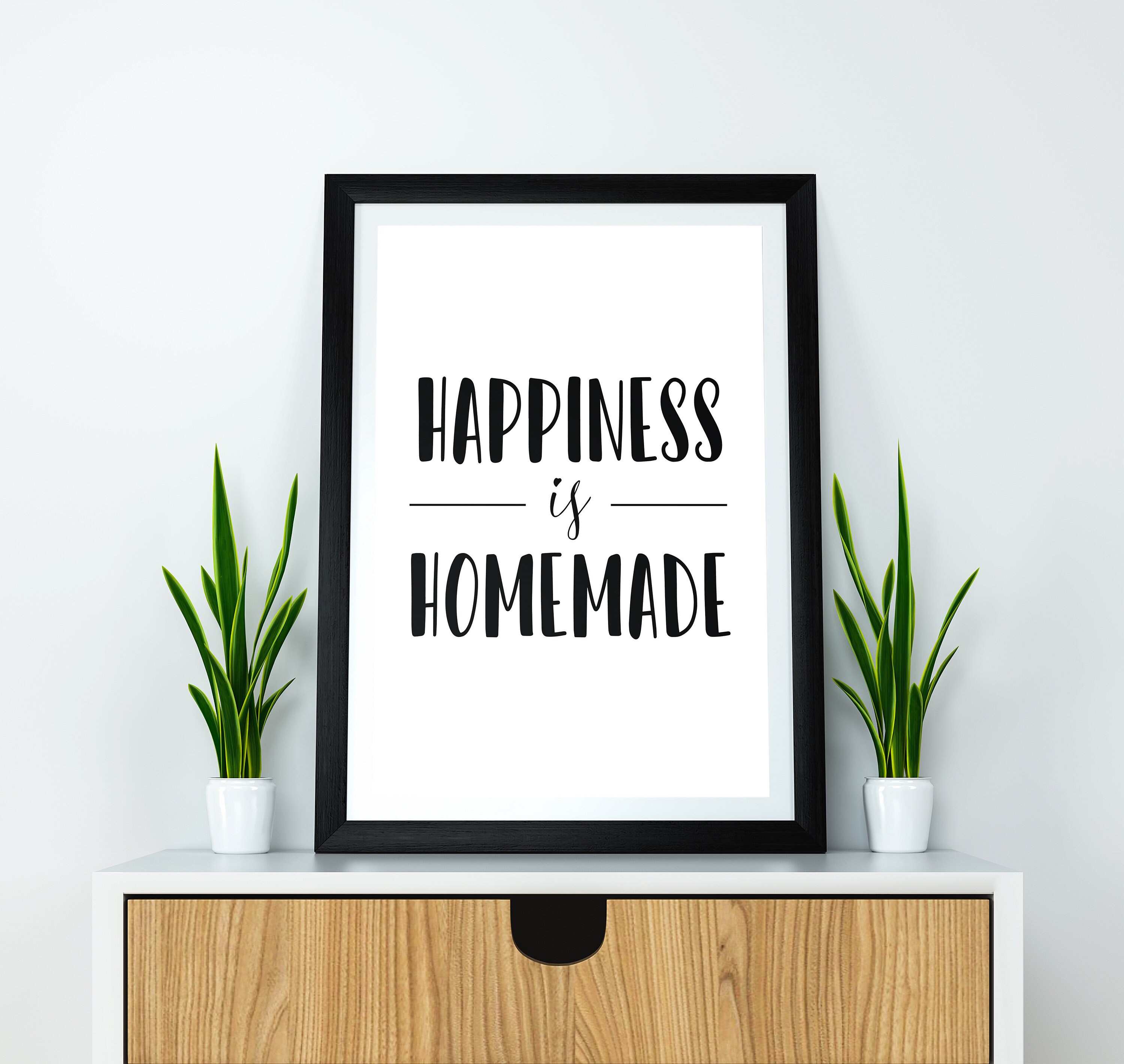 Happiness is Homemade Printable Art Home Wall Decor Etsy