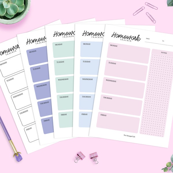 Homework Organizer - Etsy