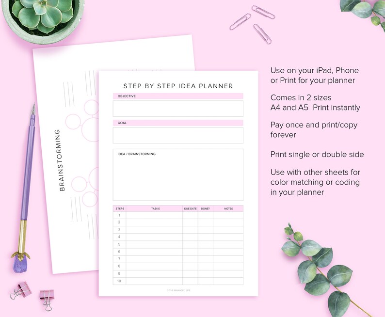 Filofax Map Insert Mind Map Brainstorming Planner Inserts, Includes 5 Colours of Inserts ...