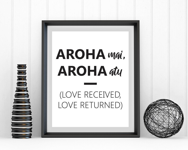 New Zealand Aroha mai Aroha atu Prints for women instant Etsy