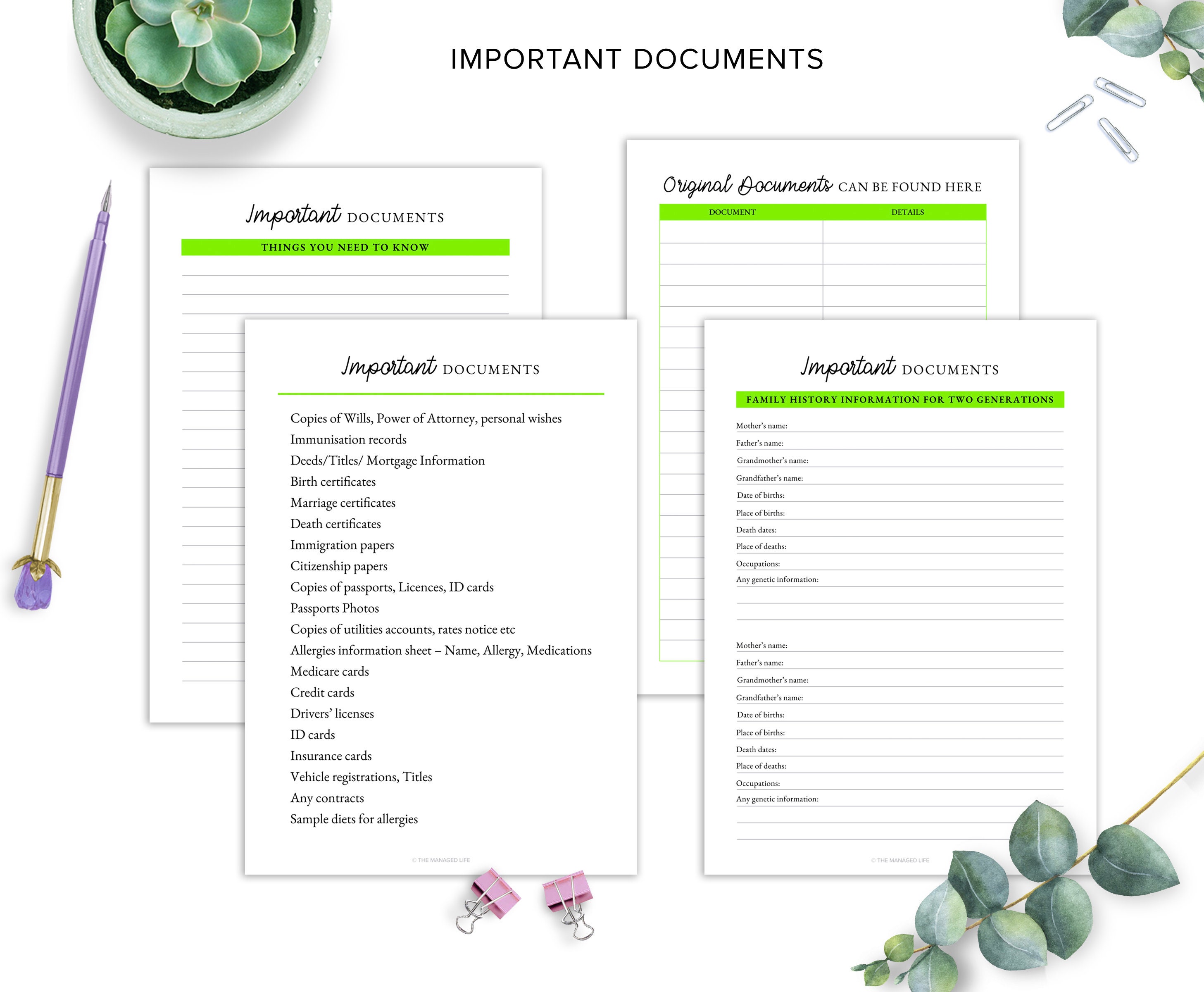 EMERGENCY Planner Printable Emergency Binder in Case of - Etsy