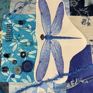 Slow Stitch Kit Blue Dragonfly