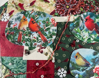 Slow Stitch Kit Winter Bird
