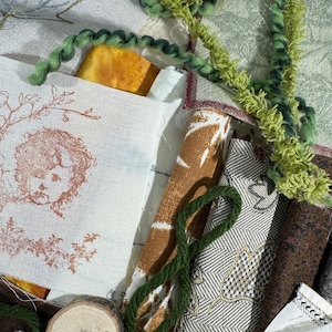 Forest Gatherings, Slow Stitch Kit, Fabric Bundle Kit