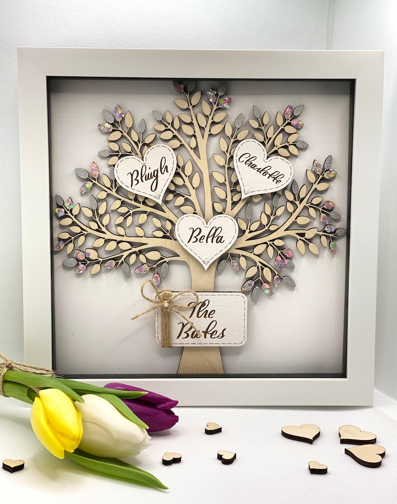 Personalised Family Tree Frame Birthday gift Grandparent gift, Anniversary gift, Fathers Day image 2