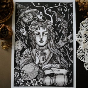 21x30 arte originale belle arti fae "Credendo vides"