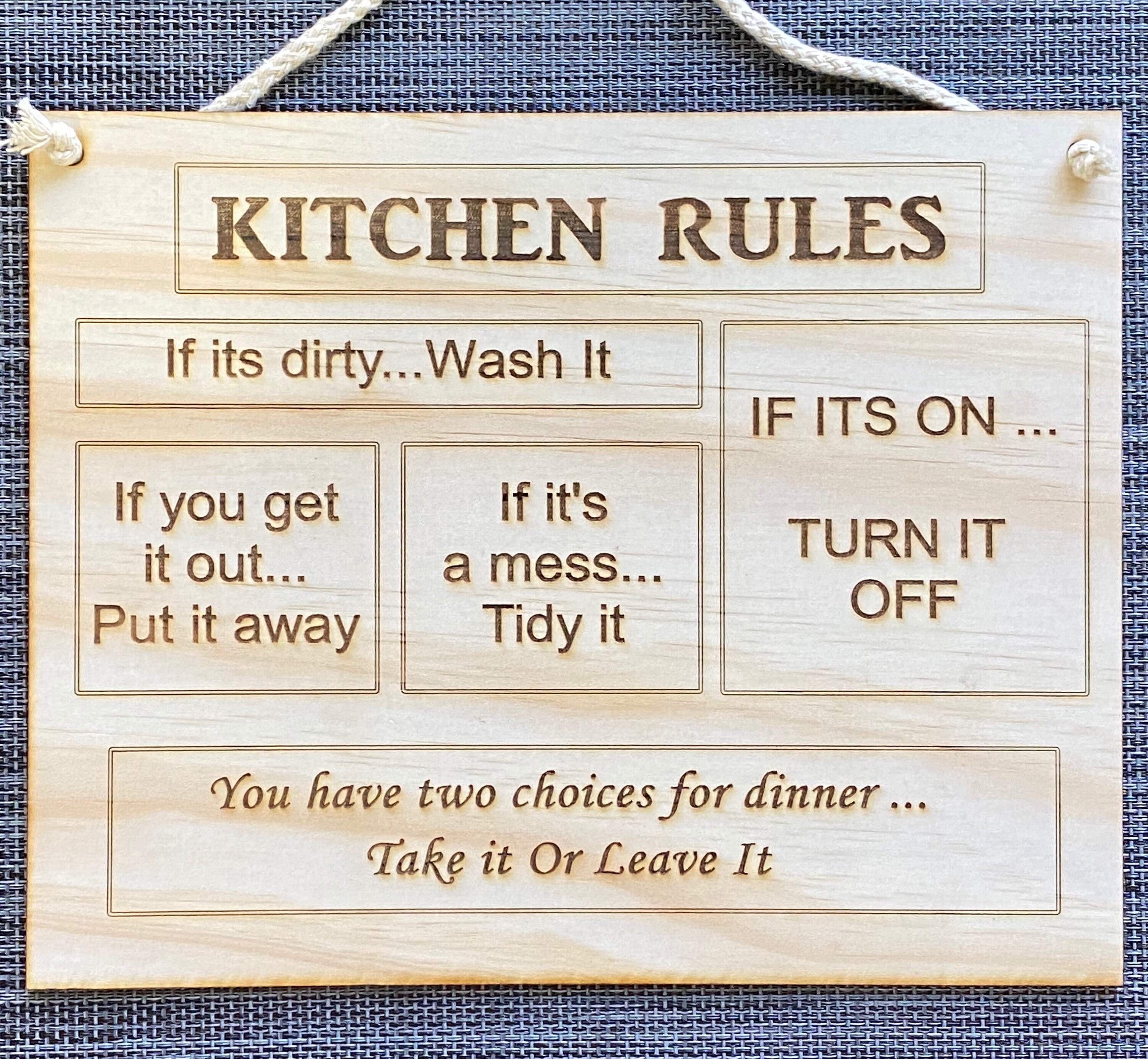 Kitchen Decor Wood Kitchen Sign Personalised Kitchen Sign Etsy UK