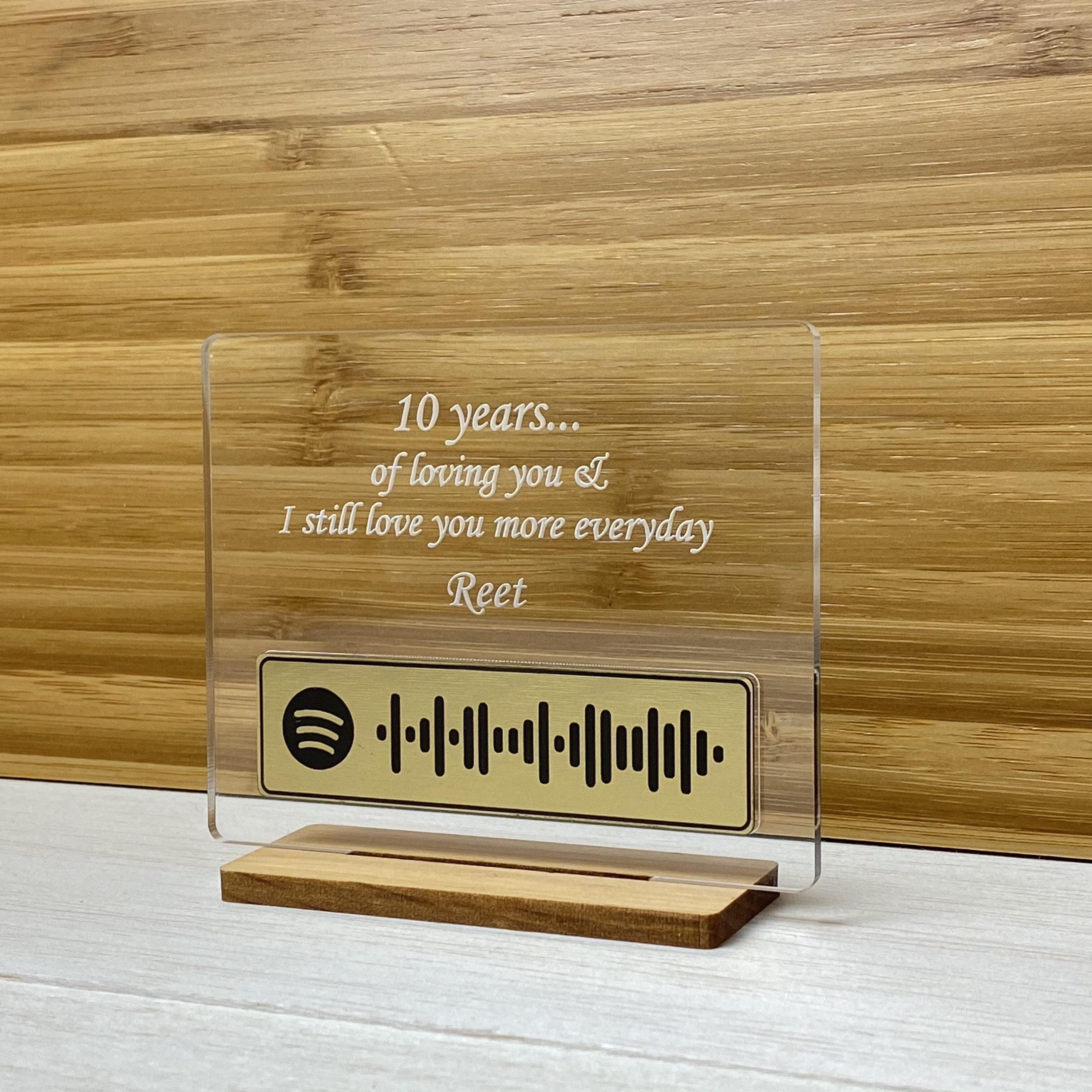 Personalised Spotify Song Message Plaque Spotify Song scan Etsy