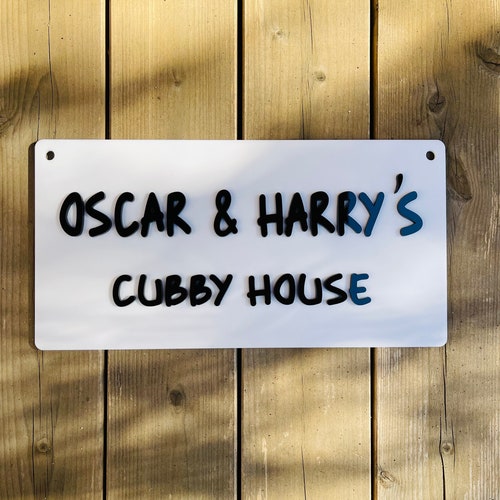 Cubby House Sign Custom Made Kids Room Home Decor Etsy