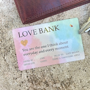 Personalised Wallet Card, Gift for Valentine Day, Anniversary Birthday Gift, Proposal Gift, Love Bank card with Personalised Message