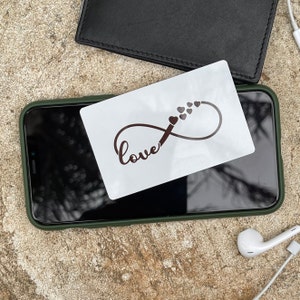 Personalised Gilft, Wallet Card, Infinity Knot, Birthday or Anniversary Gift for Him, Gift for Her, Christmas Gift