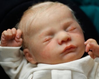 Muñeco bebé reborn realista Diego dormido – hecho a mano