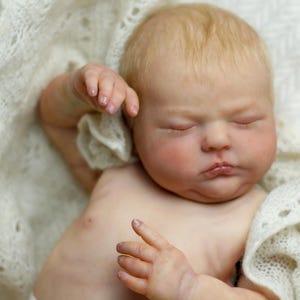 Reborn Baby Girl Tessa – Asleep Reborn Doll – Lifelike Newborn – Collectible Doll – OOAK Reborn Art Doll -Reqlistic doll
