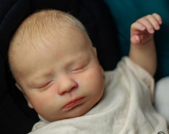 Realborn Canon Asleep Baby Doll | Lifelike 21 Inch Girl, Rooted Hair