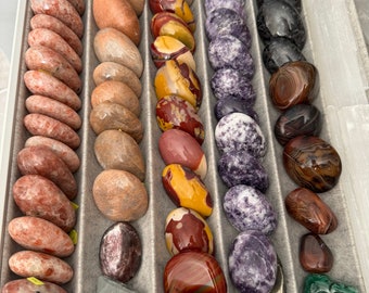 Wholesale Crystal Bundle - Carnelian Agate, Sunstone, Peach Moonstone, Lepidolite, Mookaite, Indigo Gabbro, Malachite & Selenite Collection