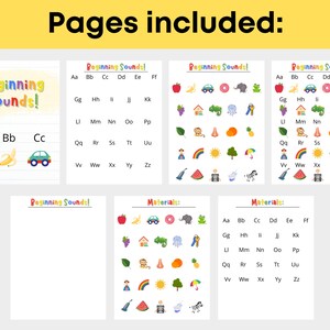 Beginning Sound Worksheet. Letter Sounds. Learning to Read. Preschool ...