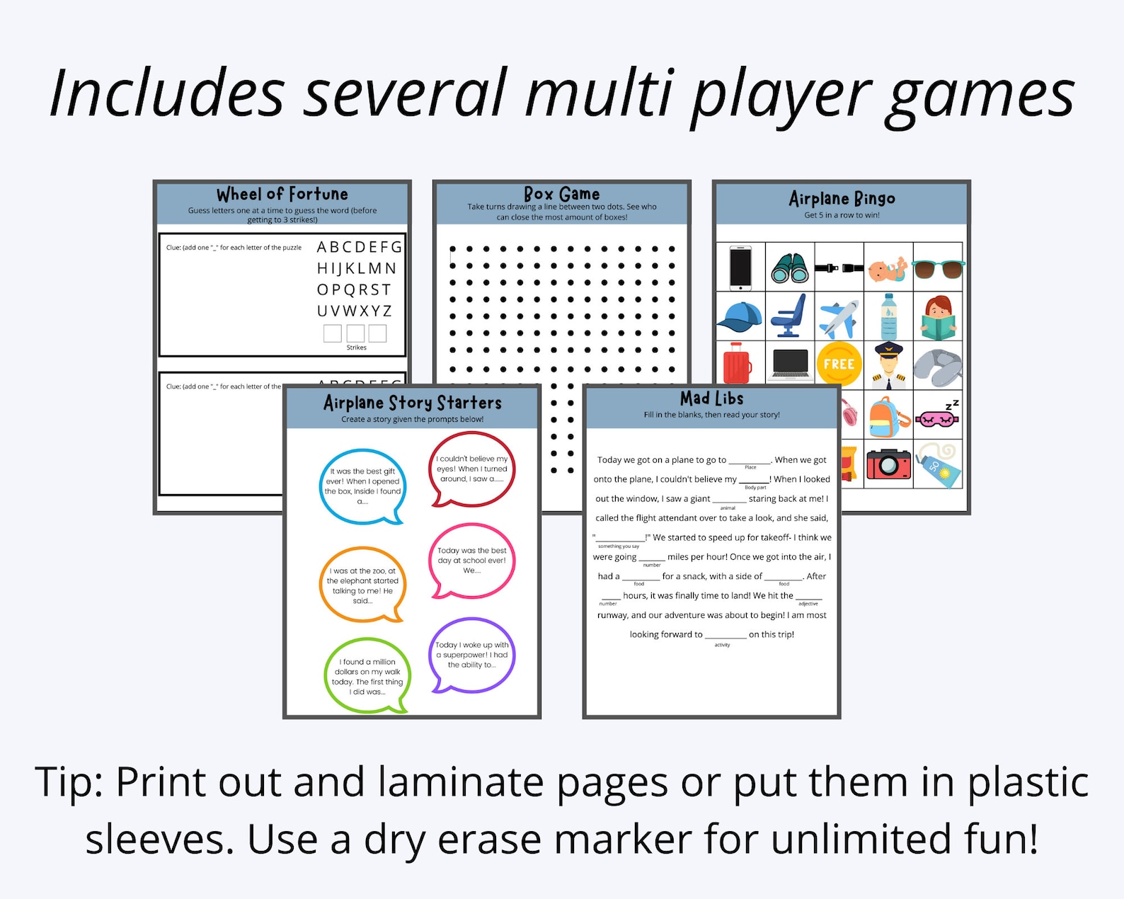 Airplane Activities for Kids. Airplane Activity Kit. Airplane Etsy