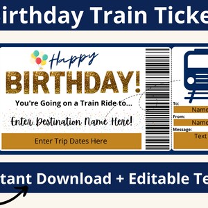 Carte d'embarquement pour les trains. Modèle de billet de train. Cadeau de trajet en train. Billet de gare. Voyage en train. Vacances en train. Bon imprimable