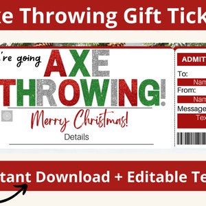 Axe Throwing Gift Certificate. Axe Throwing Gifts. Axe Throwing Coupon. Axe Throwing Gift Card. Axe Throwing Invite. Axe Throwing Party
