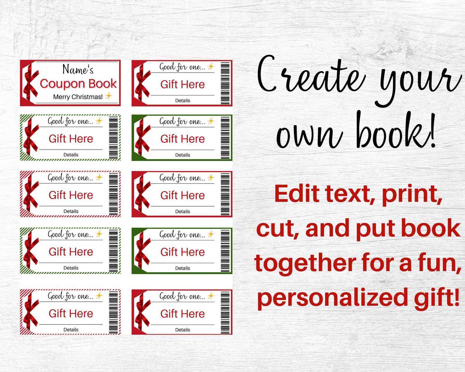 Christmas Coupon Template Christmas Coupon Book Christmas Etsy Christmas Coupon Template Christmas Coupon Book Christmas Etsy