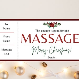 Bon cadeau massage. Carte cadeau massage. Cadeau de massage. Bon de massage. Modèle de certificat-cadeau de spa. Carte-cadeau Spa. Cadeau pour une journée au spa.