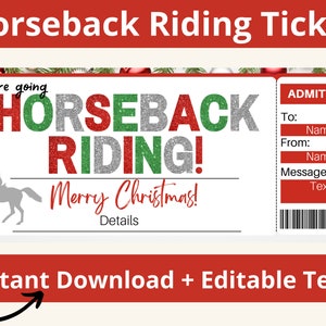 Reiten Geschenkkarte. Reitstunden. Pferd Geschenk. Reitstunden. Pferde-Geschenke. Pferdeliebhaber Geschenke. Druckbar