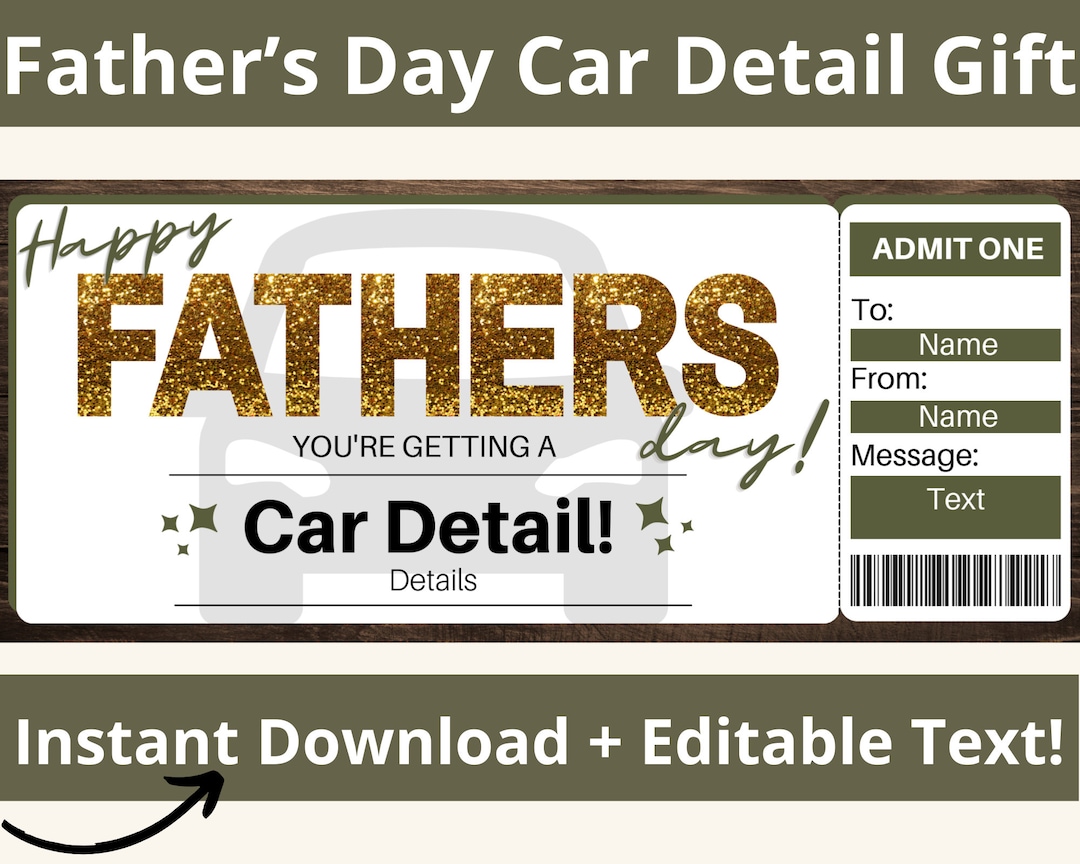 Car Detailing Gift Certificate. Car Detailing Coupon. Car Detail ...