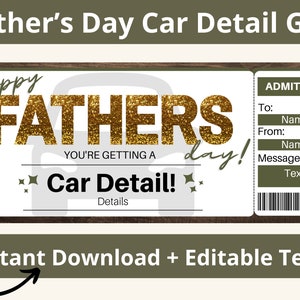 Car Detailing Gift Certificate. Car Detailing Coupon. Car Detail Certificate. Car Detailing Card. Car Cleaning Kit. Car Wash Template
