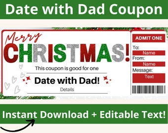 Buoni sconto per bambini. Libro dei buoni sconto per bambini. Appuntamento con papà. Buoni sconto per appuntamenti per bambini. Regalo per figlia. Regalo per figlio da parte di papà. Regalo per bambino. Stampabile