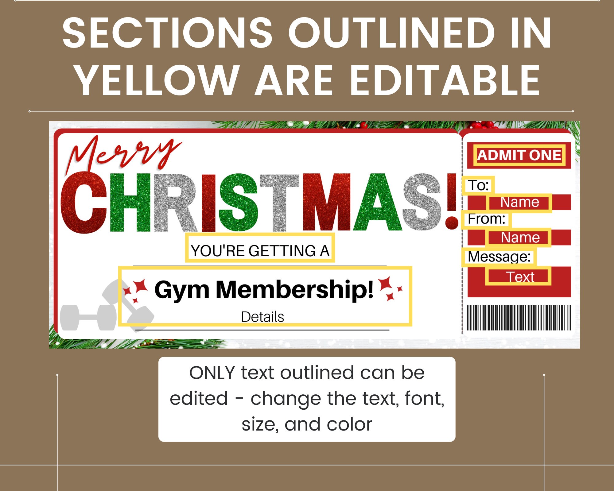 Gym Membership Gift Certificate. Gym Certificate. Gym Gifts. Gym Cards. Gym  Lover Gift. Workout Gift. Fitness Gifts. Printable Ticket 