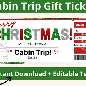 Invito per viaggio in baita. Regali per baita. Buono regalo per viaggio in baita. Buono regalo per affitto baita. Biglietto regalo per vacanza in baita. Carta regalo per baita. Stampabile