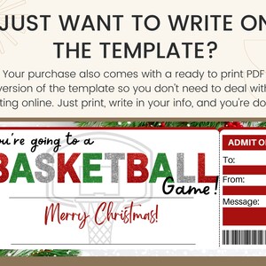 Christmas Basketball Game Tickets. Basketball Tickets. Basketball ...