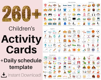 Tabella della routine giornaliera stampabile, schede visive per la pianificazione dei bambini, schede per la routine giornaliera dei più piccoli, programma delle attività per bambini, scuola materna, PDF