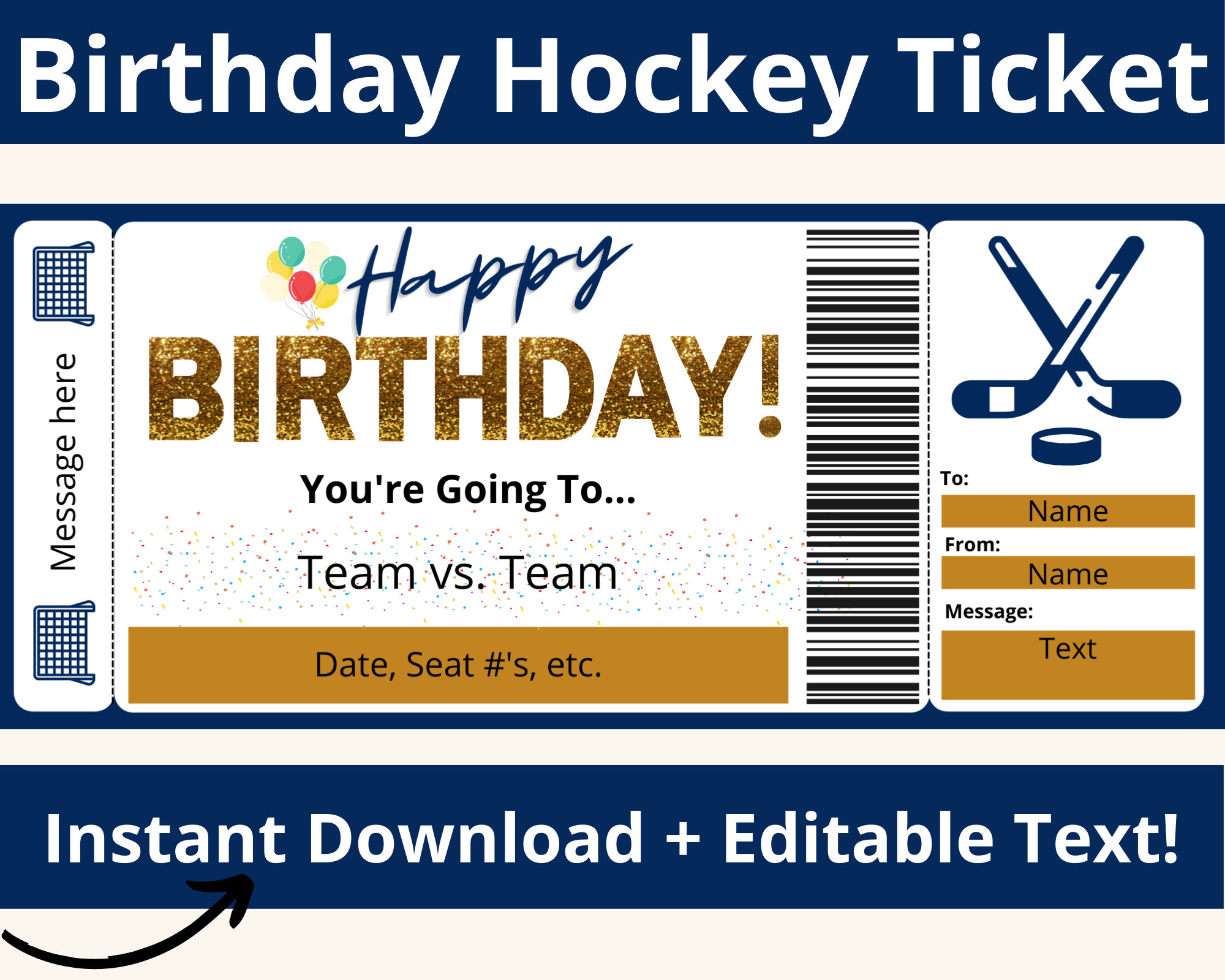 Hockey Ticket Template Hockey Ticket Template