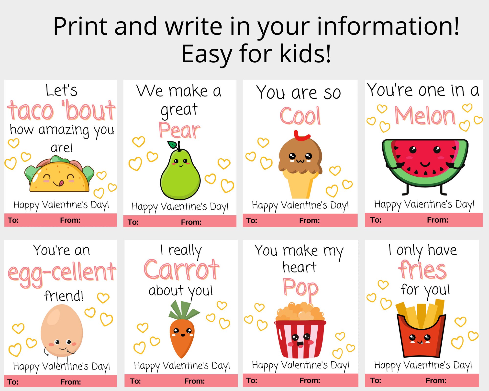 Food Valentine. Printable Valentine Cards for Kids. Toddler Valentines. Preschool Valentines. Valentine Tags. Valentine for Kids. Kids - Etsy food-valentine-printable-valentine-cards-for-kids-toddler-valentines-preschool-valentines-valentine-tags-valentine-for-kids-kids-etsy