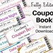 Coupon Book Template. Printable Coupon Book. Editable Coupon Book ...