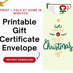 Sobre para boletos. Plantilla de sobre imprimible. Sobre navideño. Funda para boletos. Sobre para regalo. Sobre para tarjeta de embarque. Sobre sorpresa