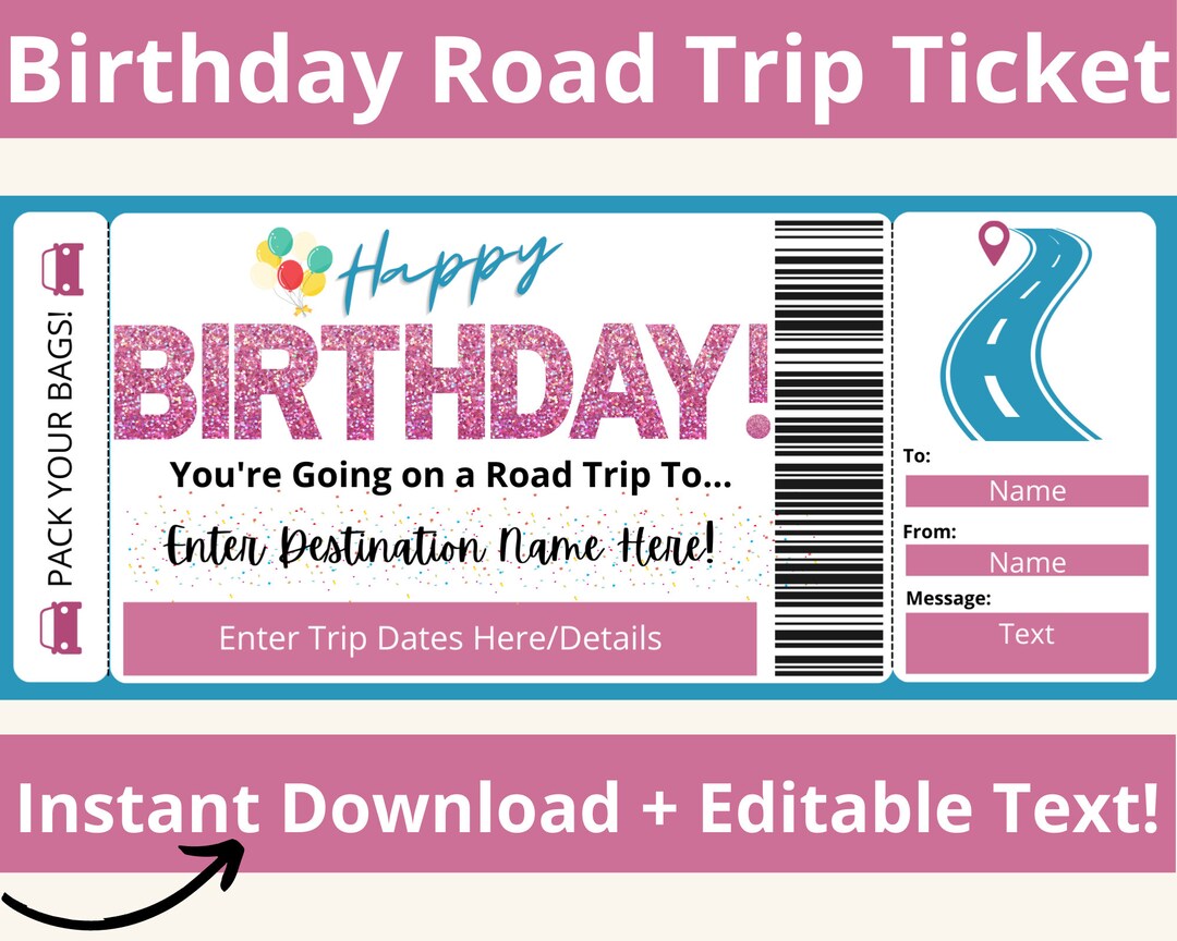 Road Trip Raffle Road Trip Ticket. Road Trip Surprise. Road Trip Reveal. Road Trip Gift ...