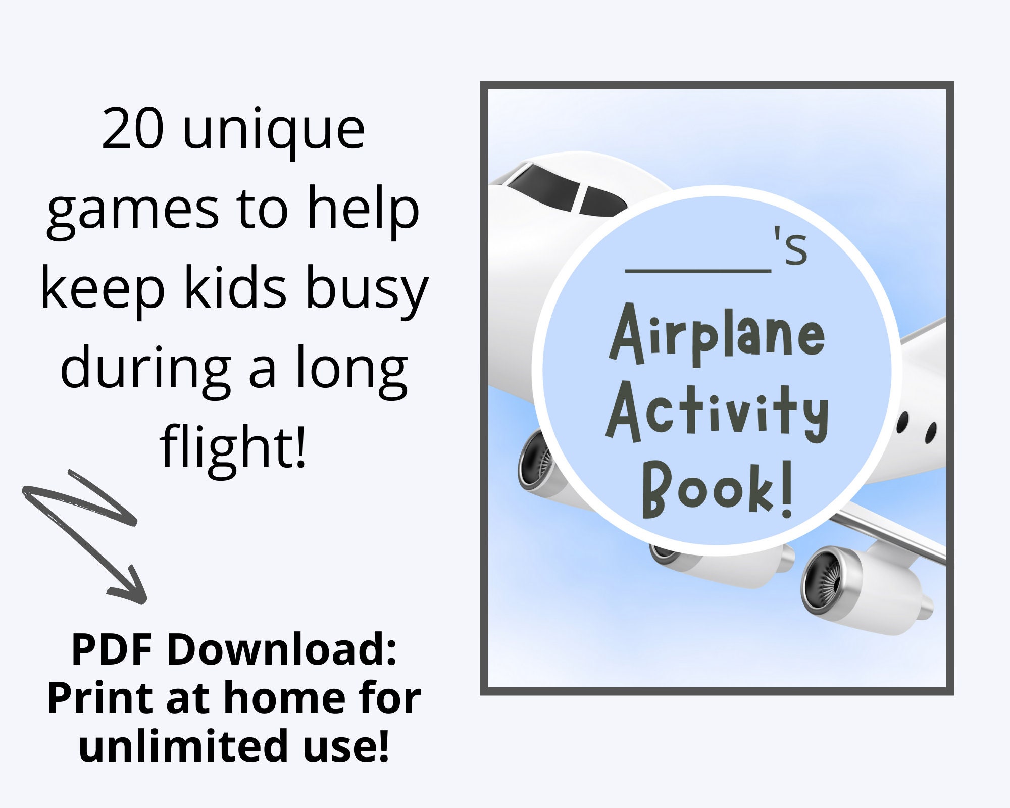 Airplane Activities for Kids. Airplane Activity Kit. Airplane Etsy