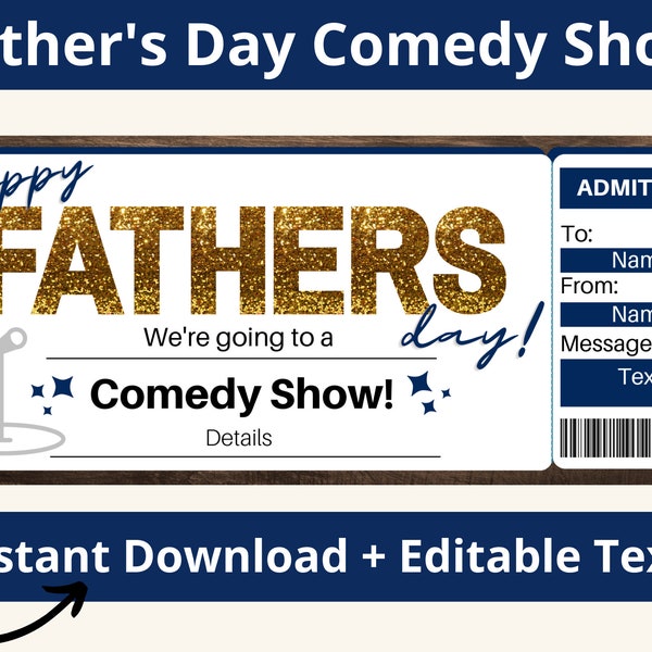 Comedy Show Ticket Template Etsy Comedy Show Ticket Template Etsy