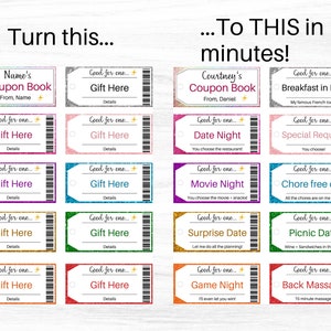 Coupon Book Template. Printable Coupon Book. Editable Coupon Book ...
