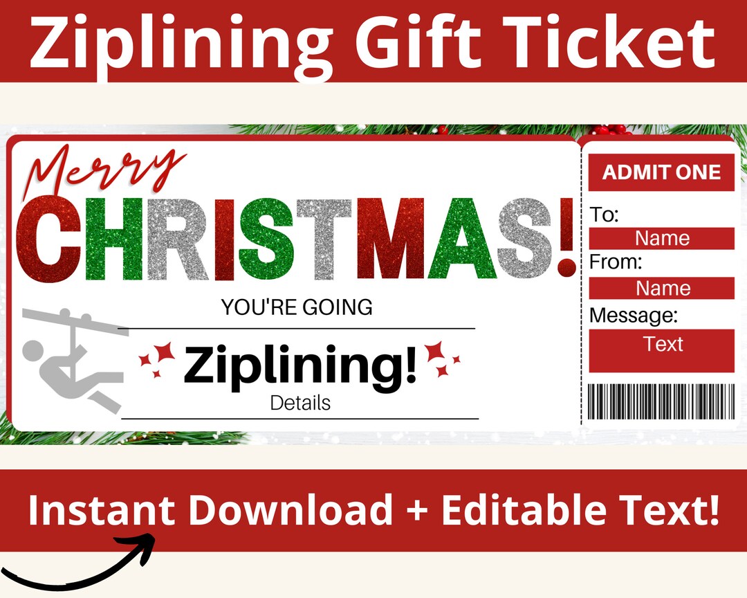 Zipline Gift. Ziplining Gift Certificate. Ziplining Ticket. Etsy