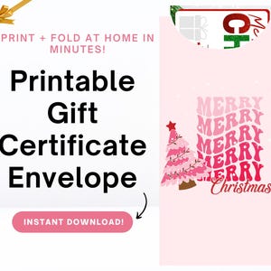 Sobre para boletos. Plantilla de sobre imprimible. Sobre navideño. Funda para boletos. Sobre para regalo. Sobre para tarjeta de embarque. Sobre sorpresa