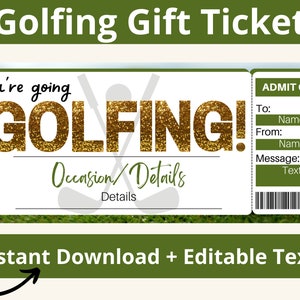 Golf Geschenkgutschein. Golfkarte. Golf Geschenkkarte. Golfkarte. Golf Geschenkgutschein. Golf Geschenke für Männer. Golfen Geschenke für Papa.