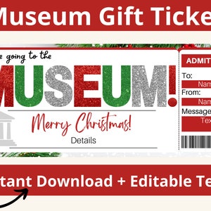 Museum Ticket Template. Museum Gift Certificate. Museum Coupon. Museum Voucher. Science Museum. Children&#39;s Museum. Museum Gifts. Printable