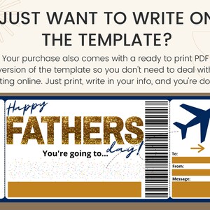 Fathers Day Boarding Pass. Fathers Day Ticket. Fathers Day Travel ...