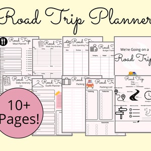 Road Trip Planner. Road Trip Planner Printable. Road Trip Itinerary. Road Trip Planner Kit. Travel Planner Printable. Travel Itinerary.