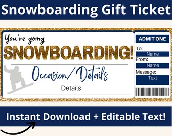 Vale regalo viaje de snowboard. Regalos de snowboard. Vale regalo viaje de snowboard. Entrada de snowboard. Certificado de regalo de snowboard