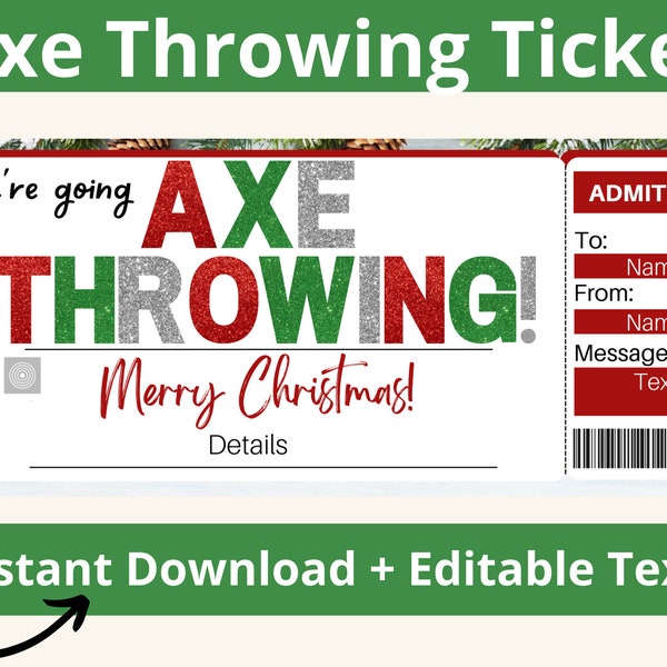 Axe Throwing Certificate Etsy