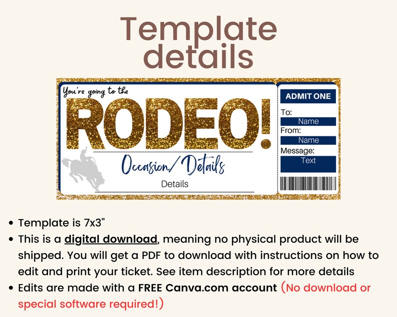 Writing Template Rodeo Rodeo Ticket Invitation. Rodeo Gifts. Rodeo Invite. Rodeo Invitation ...